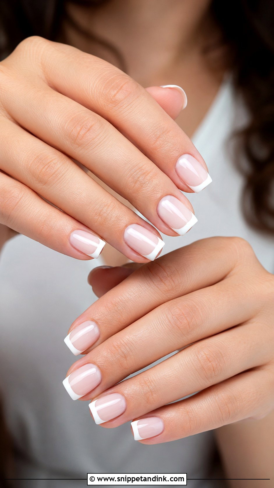 White French Bridesmaid Nails - Snippet and Ink - 30 Classy Bridesmaid Nails