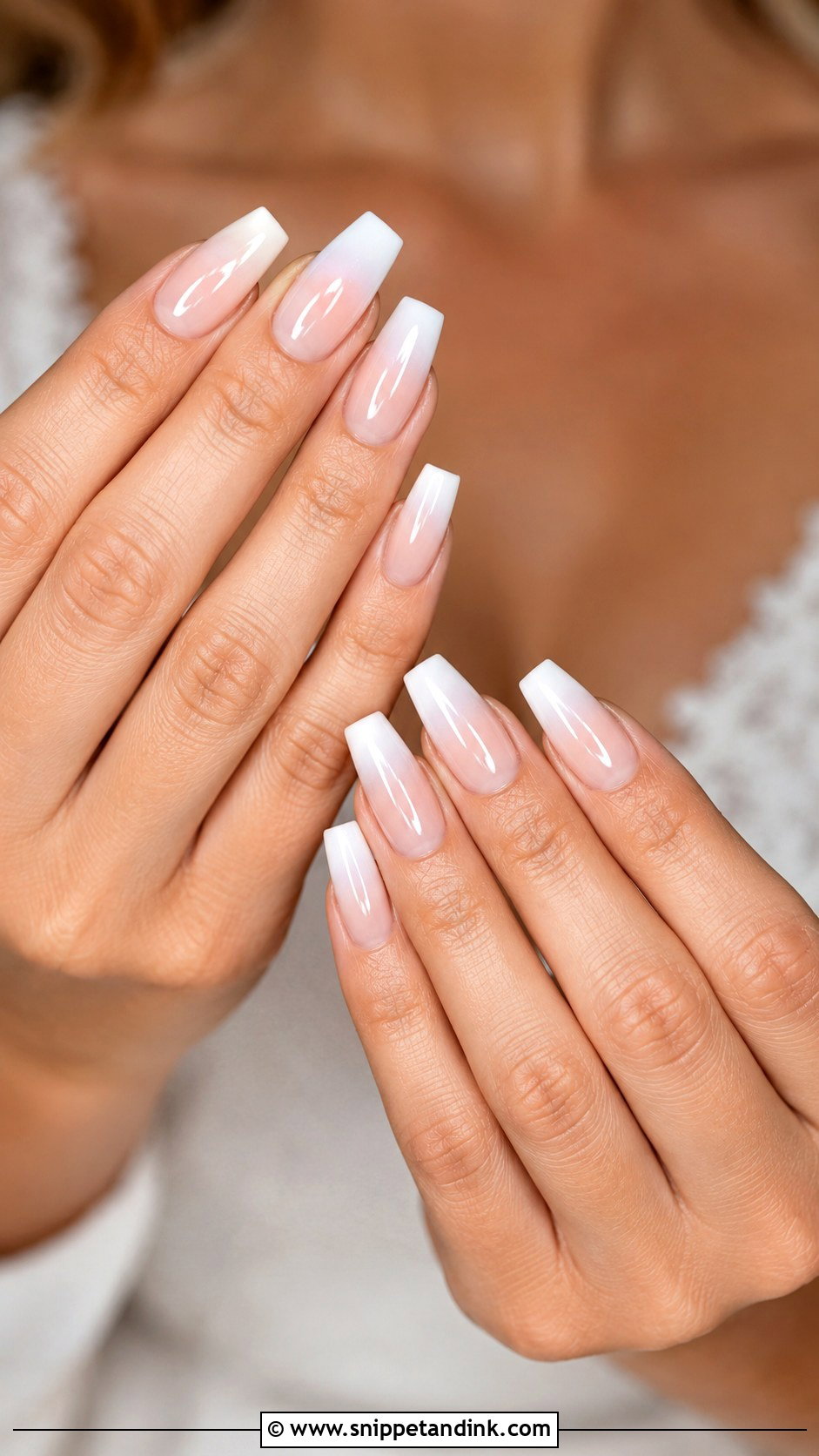White French Ombre Bride Wedding Nails - Snippet and Ink - 30 Bride's Nails Wedding