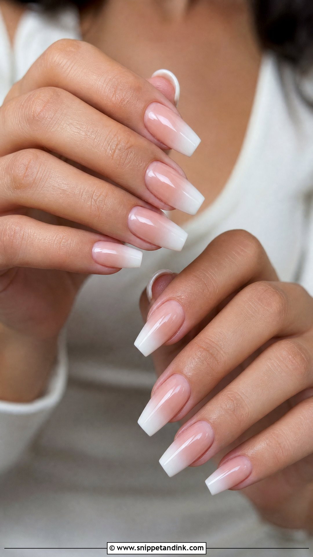 White French Ombre Bridesmaid Nails - Snippet and Ink - 35 Bridesmaid Nails