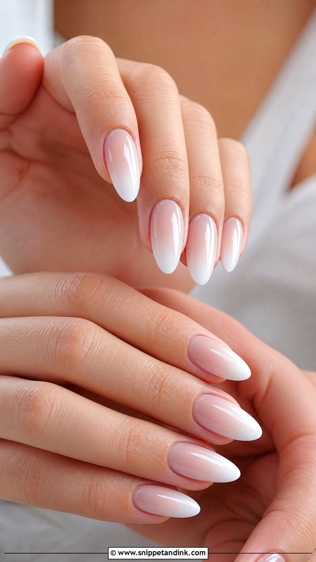 White French Ombre Bridesmaid Nails - Snippet and Ink - 25 Elegant Bridesmaid Wedding Nails