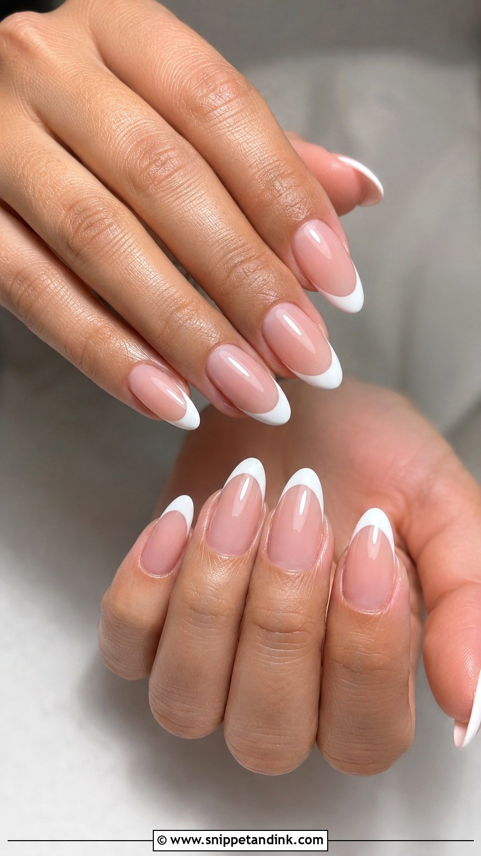 White French Tip Acrylic Bridal Nails - Snippet and Ink - 20 Acrylic Bridal Wedding Nails