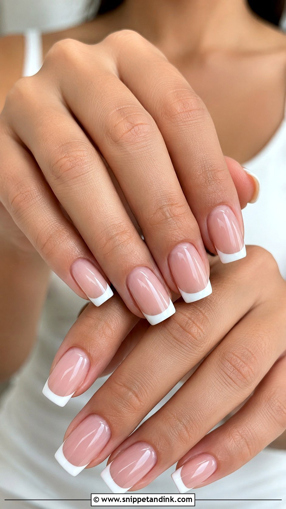 White French Tip Bridal Nails - Snippet and Ink - 30 Elegant Bridal Nails