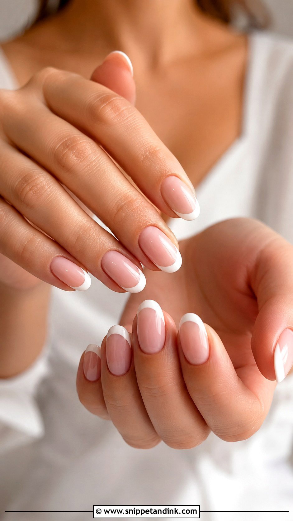 White French Tip Bridal Nails - Snippet and Ink - 20 Classic Bridal Nails