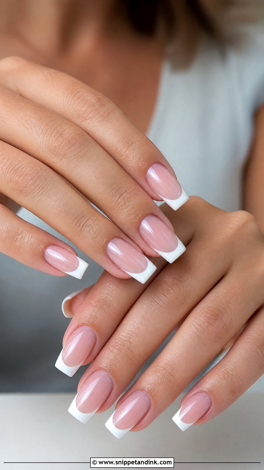 White French Tip Bridesmaid Nails - Snippet and Ink - 25 Bridesmaid Wedding Nails Design