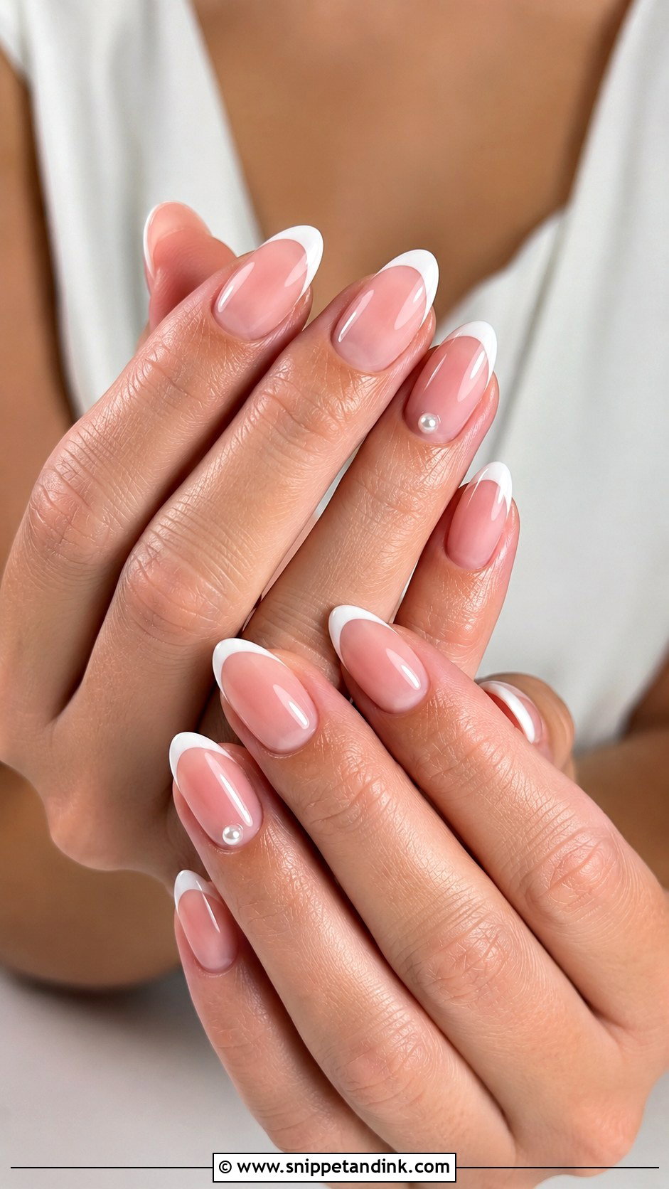 White French Tip Wedding Nails - Snippet and Ink - 20 White Nails for Wedding