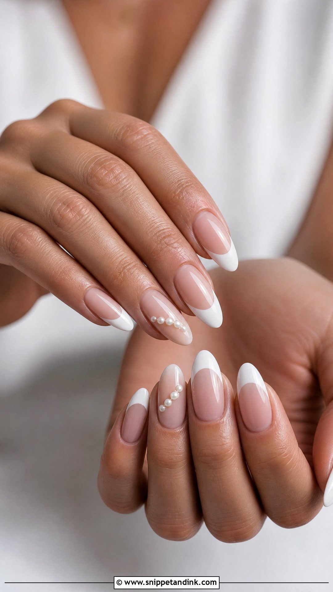 White French Tip Wedding Nails - Snippet and Ink - 25 Elegant Wedding Nails Design
