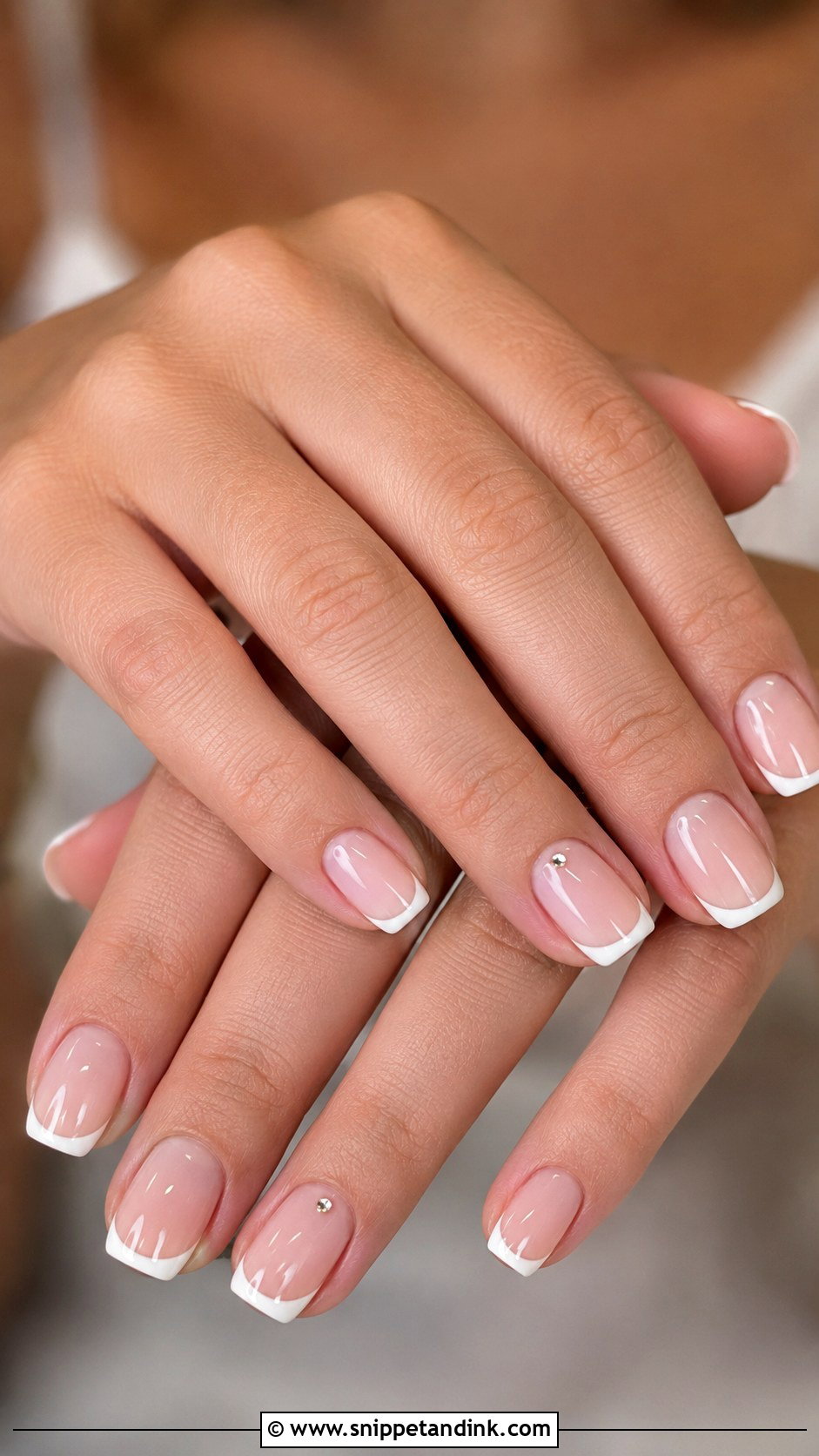 White French Tip Winter Wedding Nails - Snippet and Ink - 20 Winter Wedding Nails for Bride