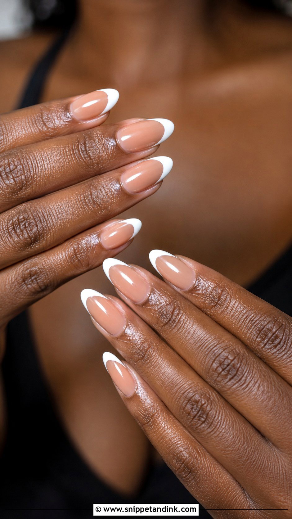 White French Wedding Nails For Black Women - Snippet and Ink - 20 Wedding Nails Black Women