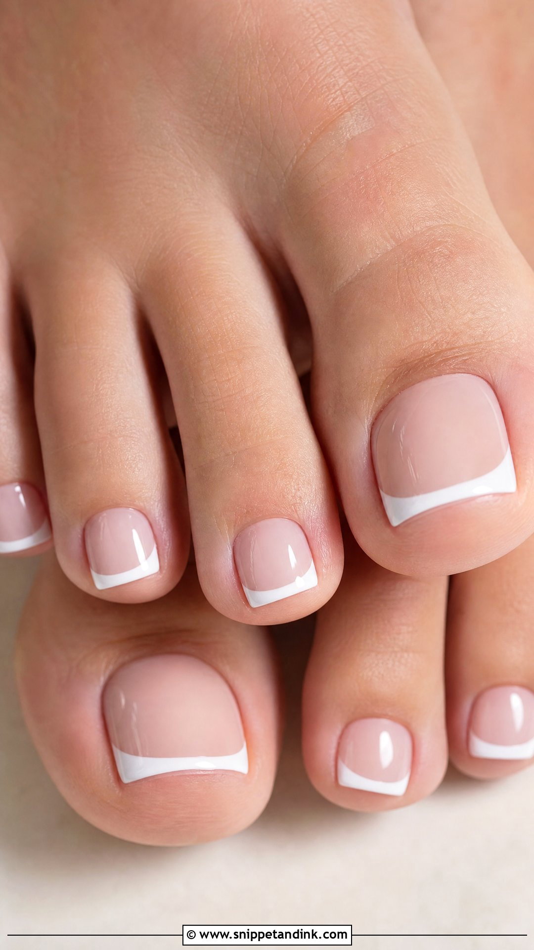 White French Wedding Toe Nails - Snippet and Ink - 25 Wedding Toe Nails for Bride
