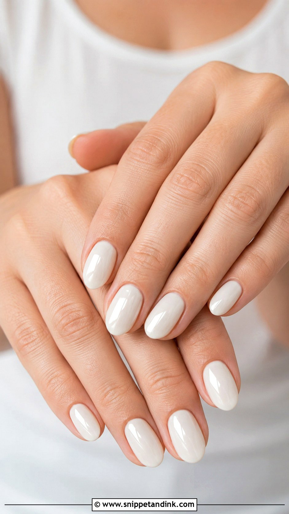 White Glazed Wedding Nails - Snippet and Ink - 20 Clean Wedding Nails
