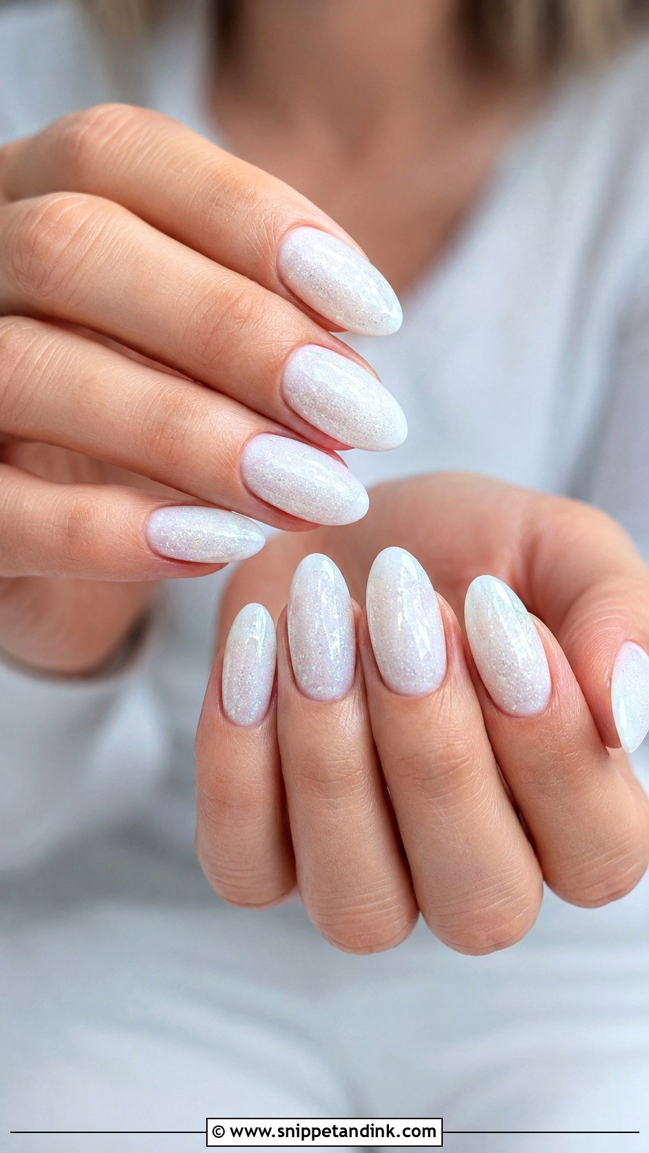 White Glitter Wedding Dip Nails - Snippet and Ink - 20 Wedding Dip Nails for Bride