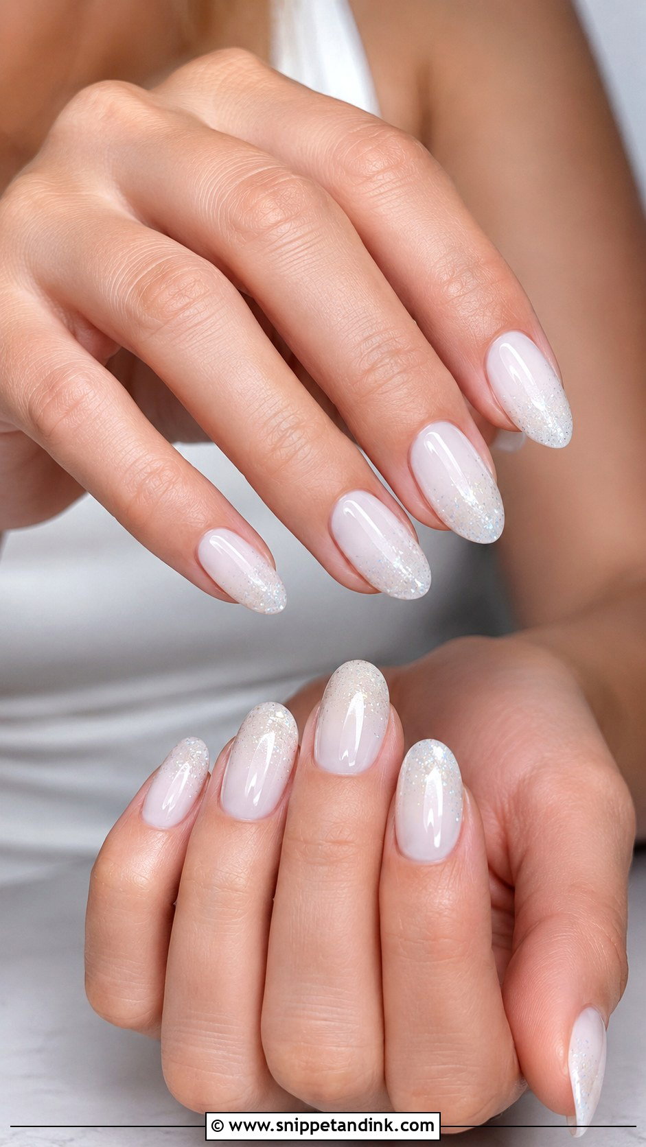 White Glitter Wedding Nails - Snippet and Ink - 20 White Wedding Nails Brides
