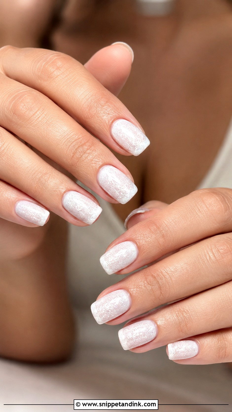 White Glitter Wedding Nails - Snippet and Ink - 30 White Wedding Nails