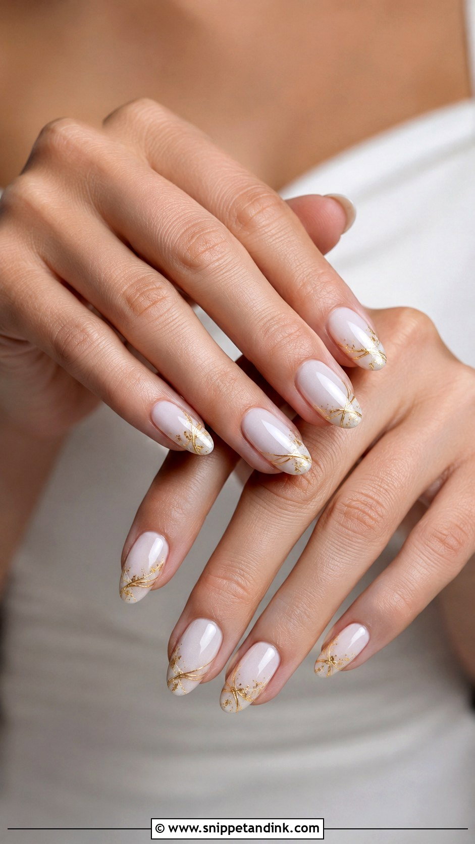 White Gold Wedding Nails - Snippet and Ink - 20 White Wedding Nails Brides