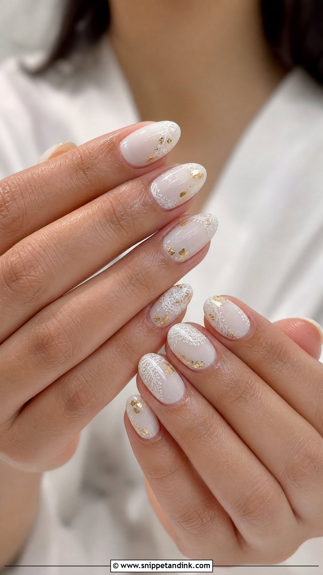 White Indian Wedding Nails - Snippet and Ink - 25 Nails for Indian Wedding