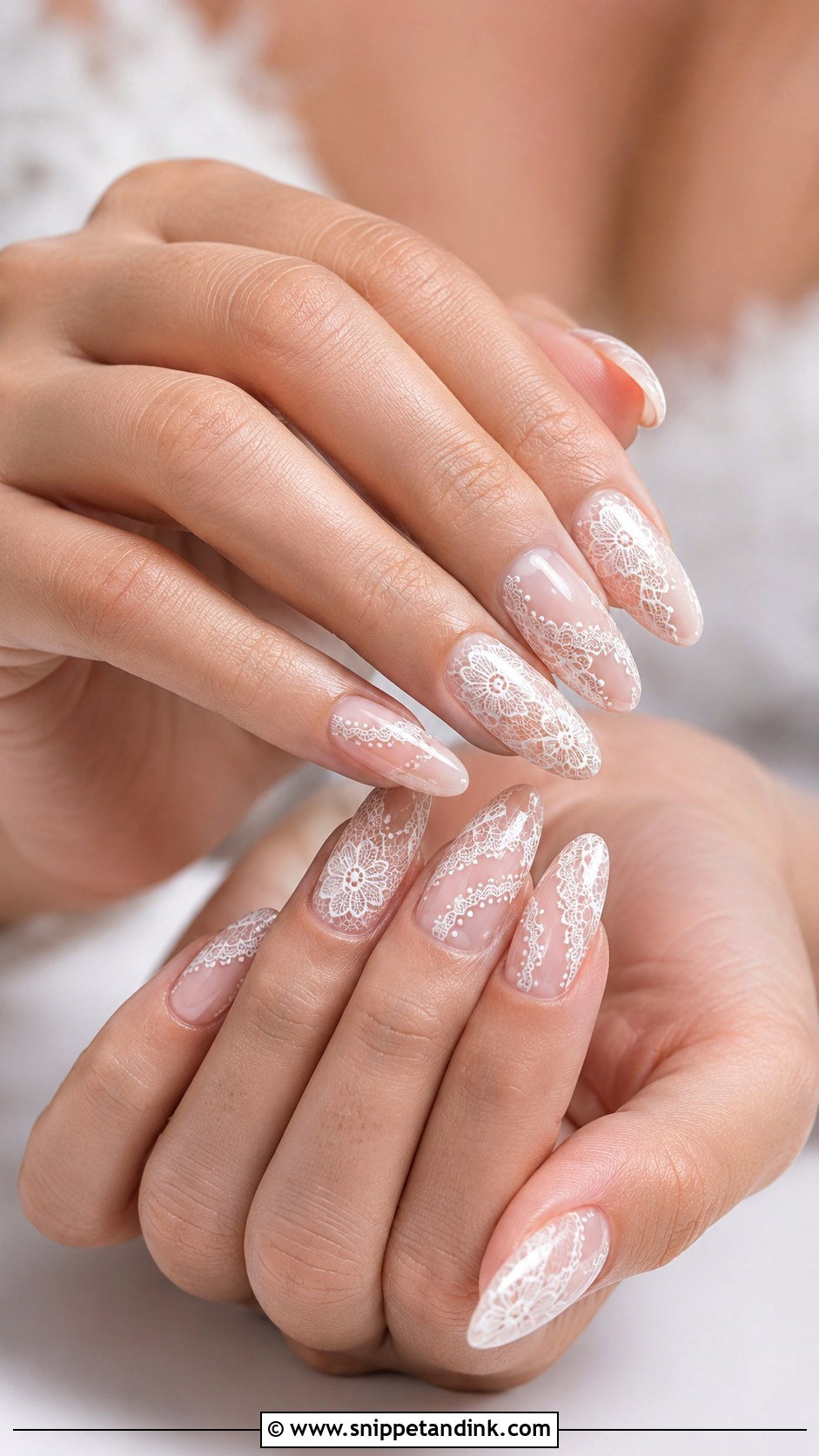 White Lace Bride Nails - Snippet and Ink - 20 White Bride Nails Wedding