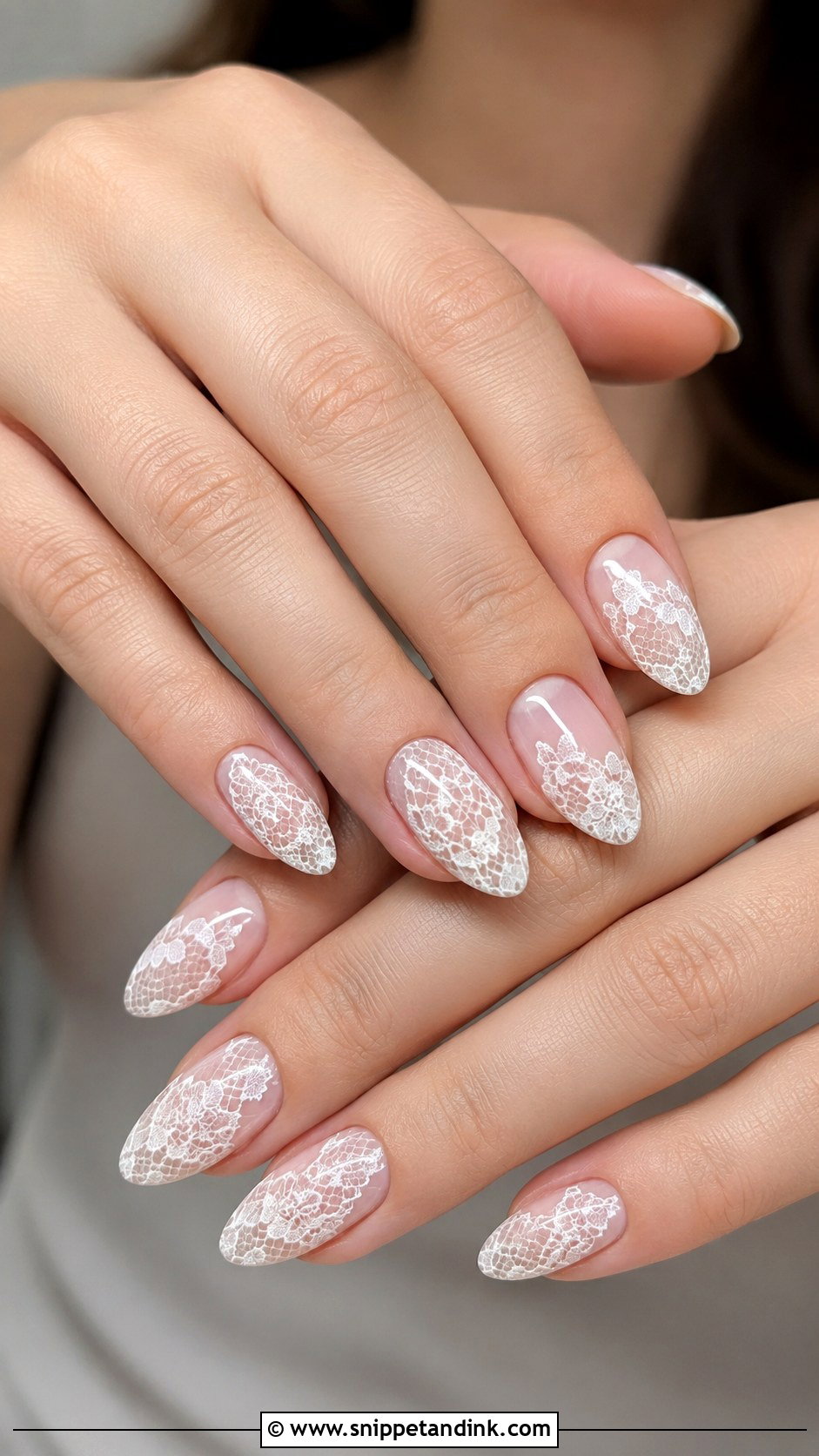 White Lace Nail Art - Snippet and Ink - 20 Nail Art for Marriage Ideas