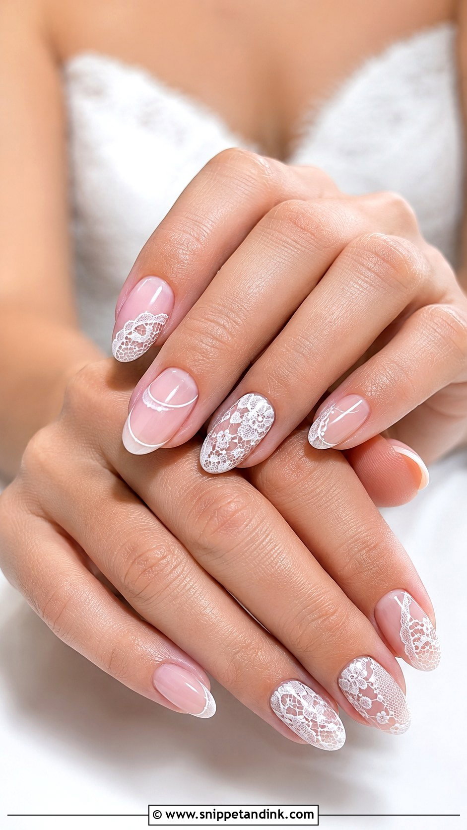 White Lace Wedding Nails - Snippet and Ink - 20 Nail Idea for Wedding Ideas
