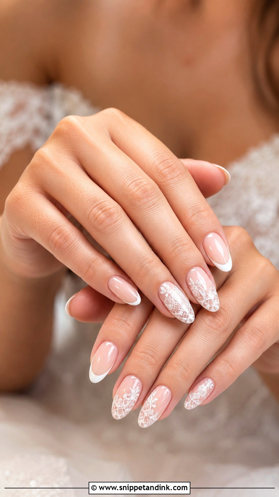 White Lace Wedding Nails - Snippet and Ink - 20 White Wedding Nails Brides
