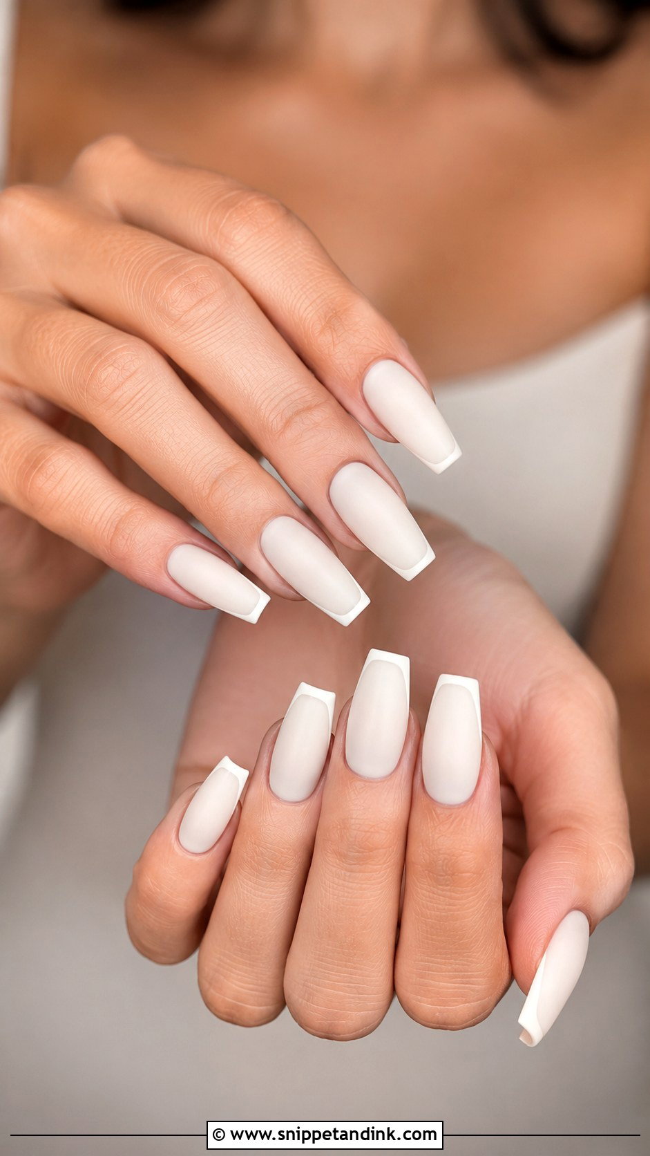 White Matte Bride Nails - Snippet and Ink - 20 White Bride Nails Wedding
