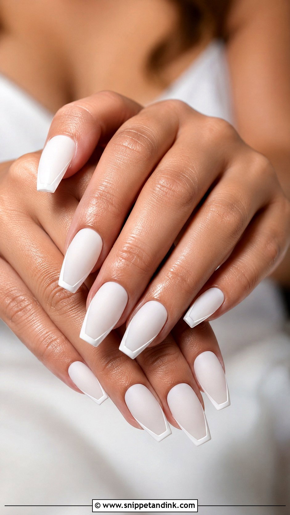 White Matte Wedding Nails - Snippet and Ink - 30 White Wedding Nails