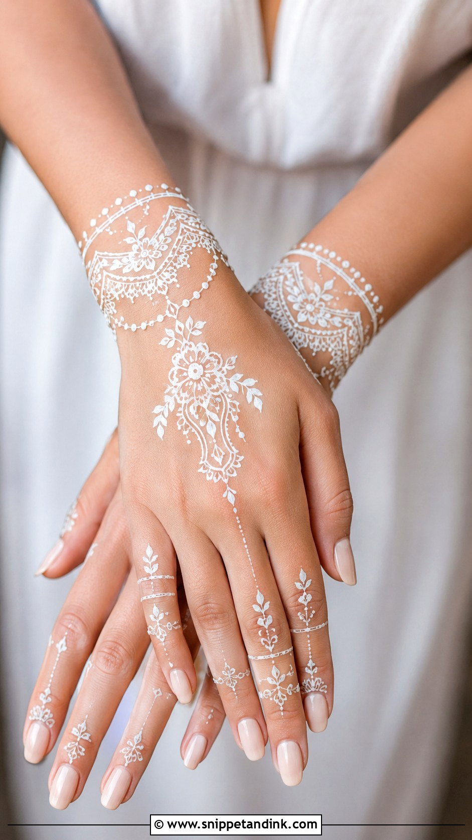 White Mehndi Design - Snippet and Ink - 30 New Trending Mehndi Designs