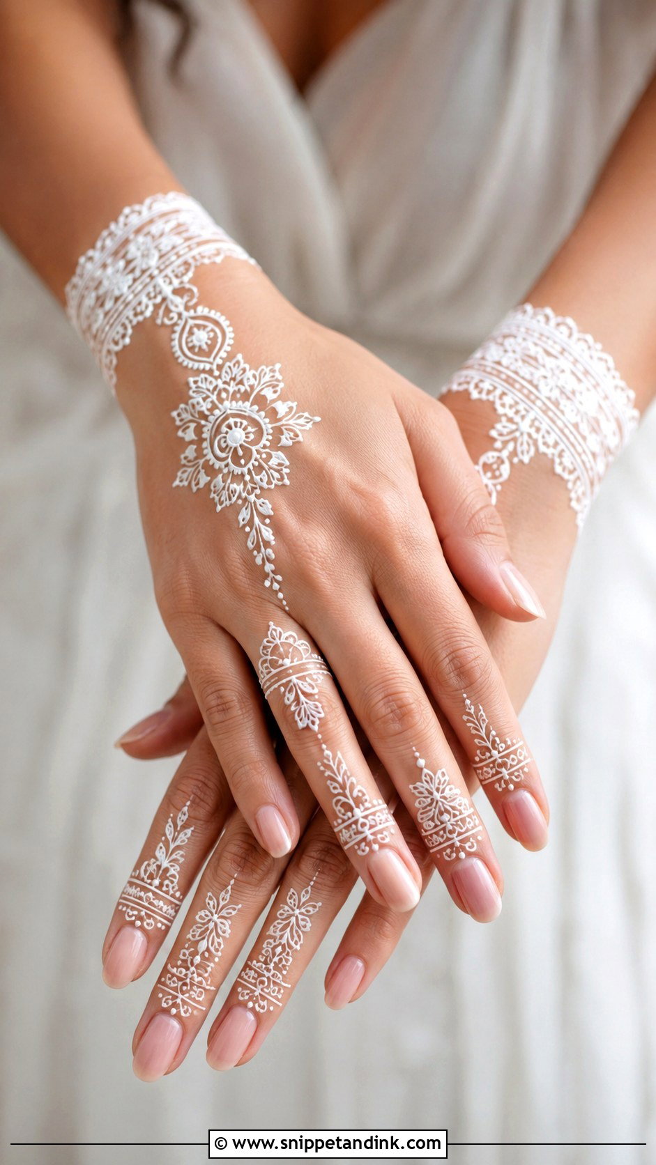 White Mehndi Design - Snippet and Ink - 35 New Style Mehndi Design Ideas