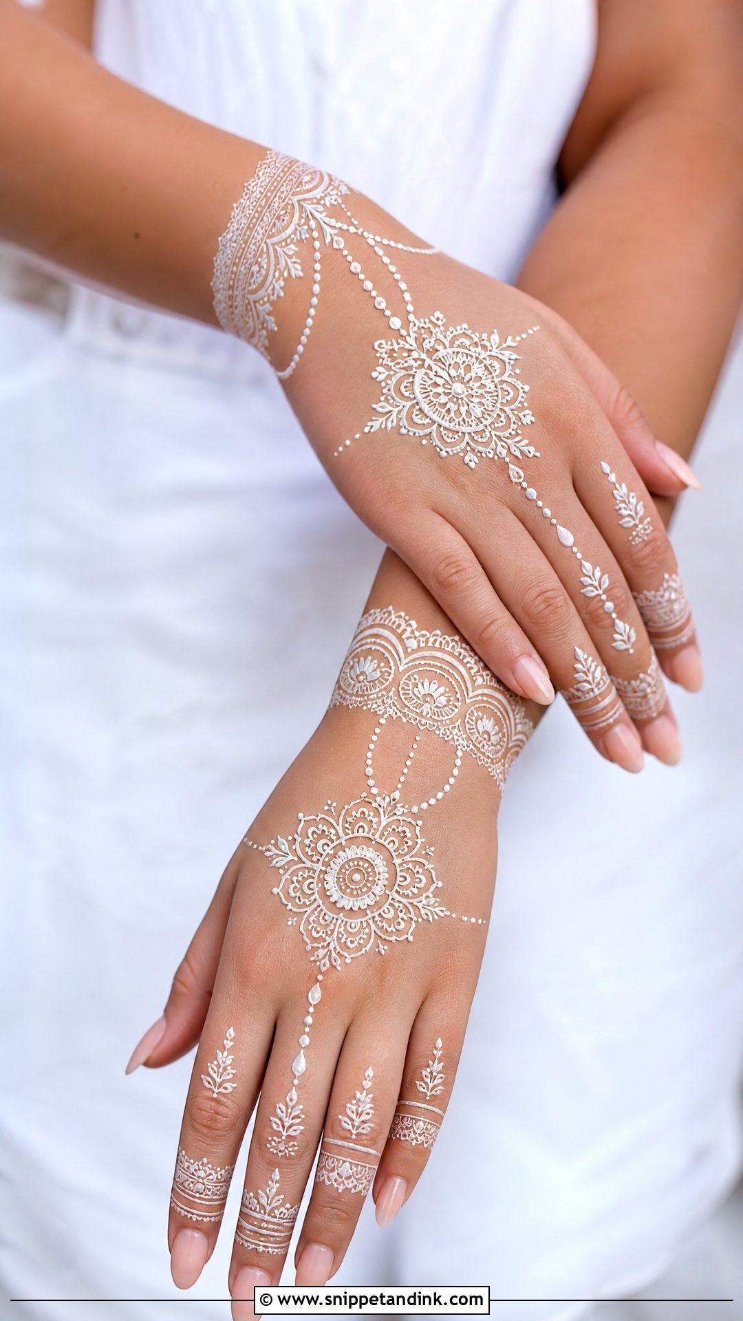 White Mehndi Design - Snippet and Ink - 35 Unique Mehndi Designs