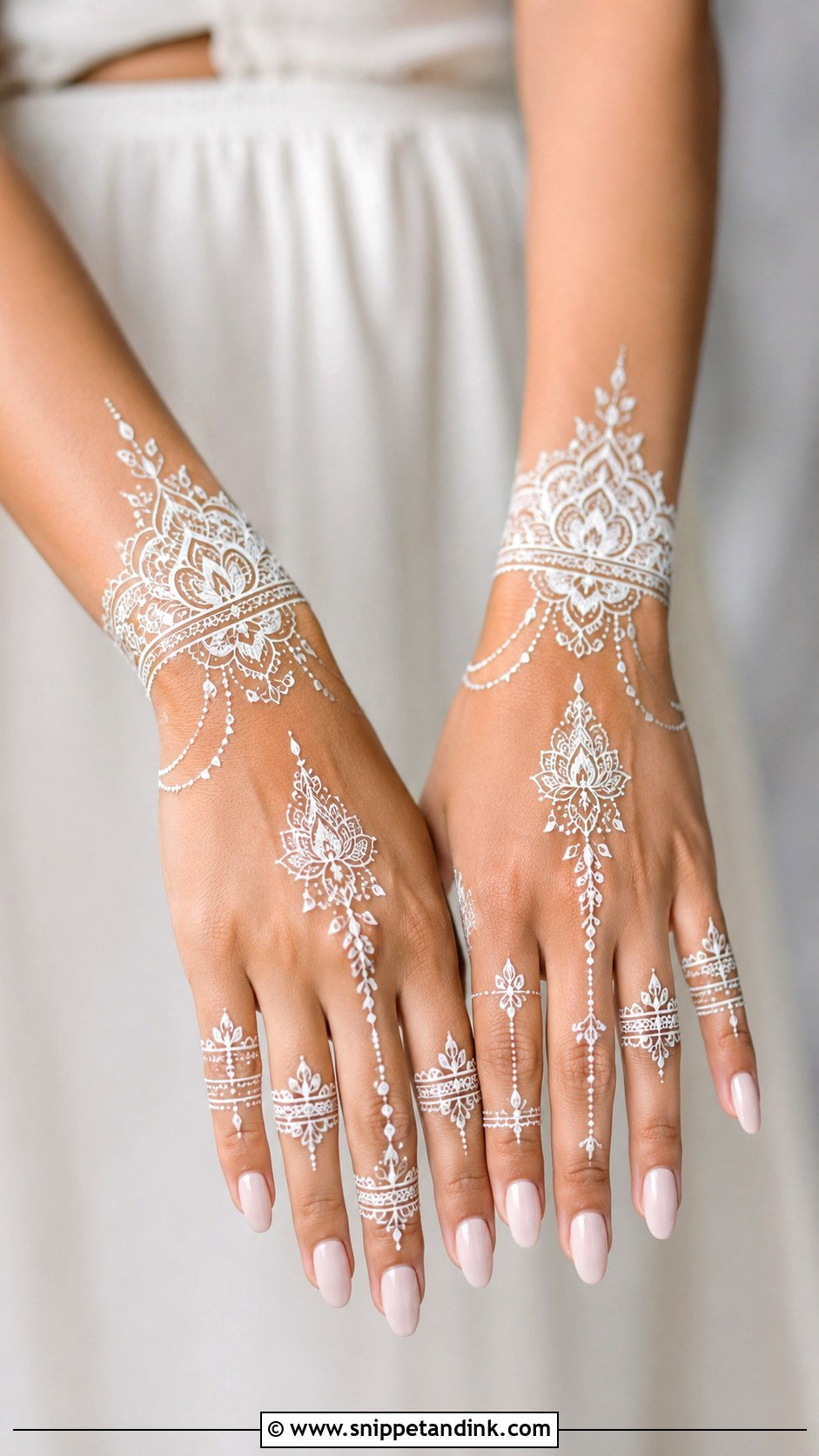 White Mehndi Design - Snippet and Ink - 35 Latest Mehndi Designs