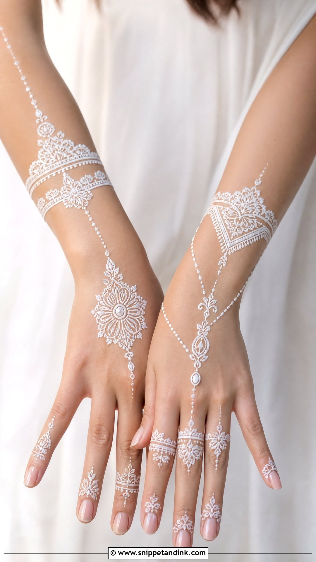White Mehndi Design - Snippet and Ink - 35 Mehndi Design Ideas
