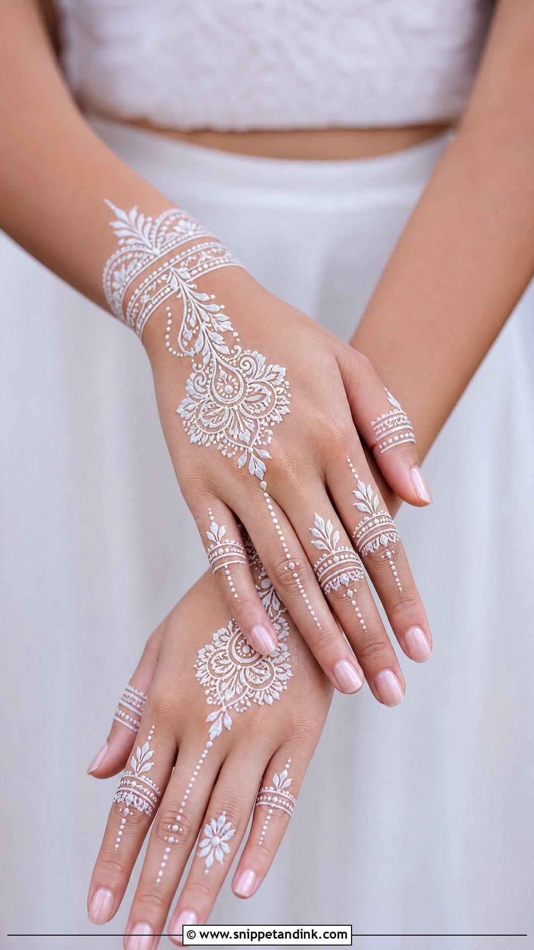 White Mehndi Design - Snippet and Ink - 35 Mehndi Design Photos Ideas