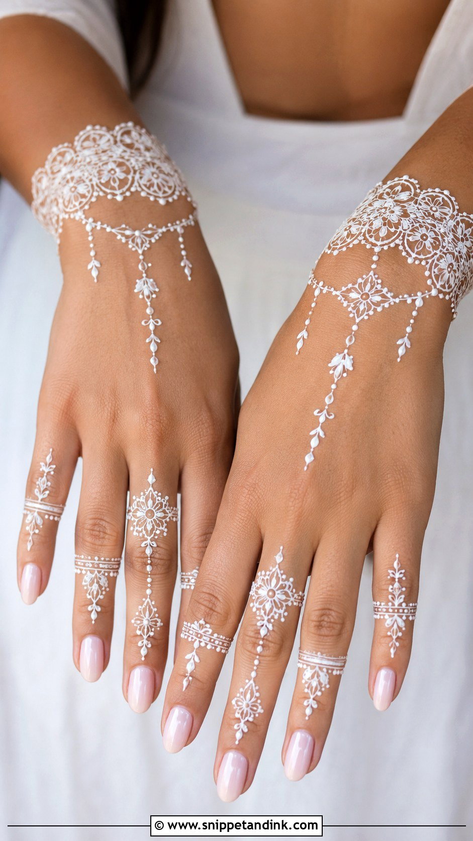 White Mehndi Design - Snippet and Ink - 35 New Latest Mehndi Design Ideas