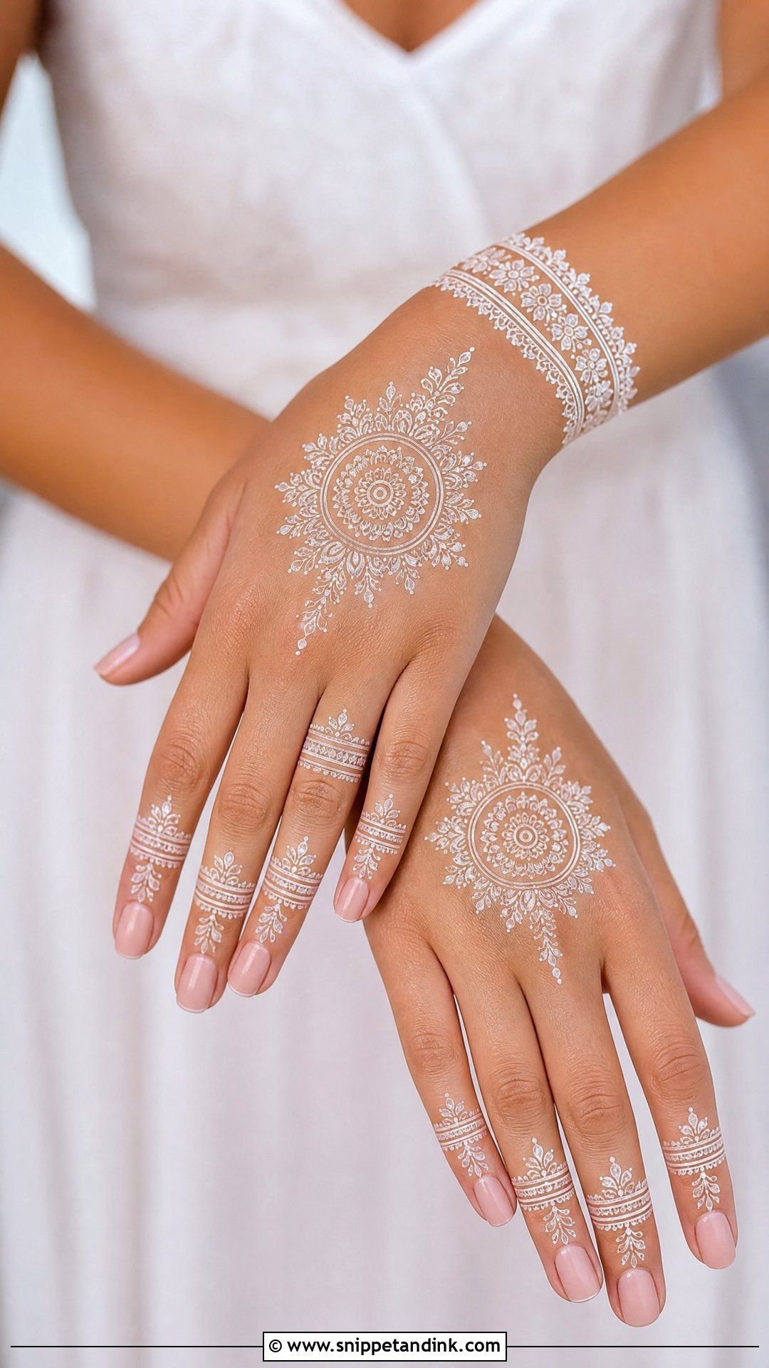 White Mehndi Design For Hands - Snippet and Ink - 25 Mehndi New Design Ideas
