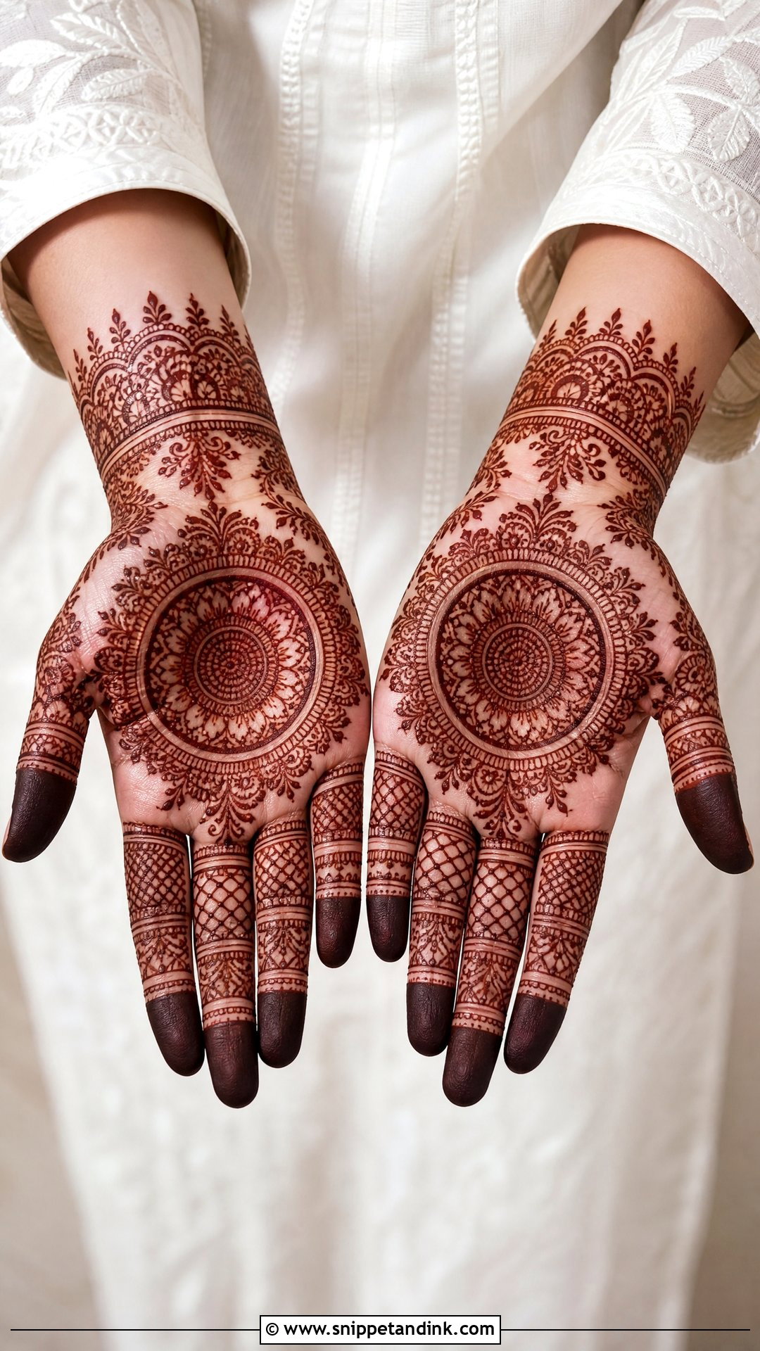 White Mehndi Dress Design - Snippet and Ink - 20 Mehndi Dresses Designs