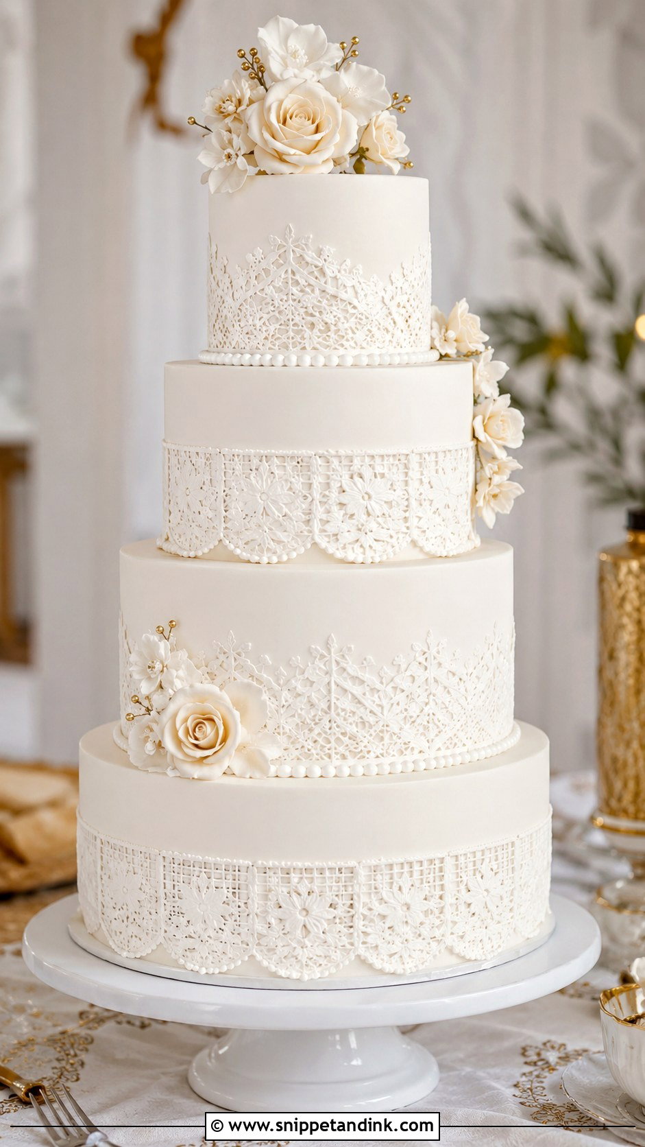 White Mexican Wedding Cake - Snippet and Ink - 20 Mexican Inspired Wedding Cake Ideas