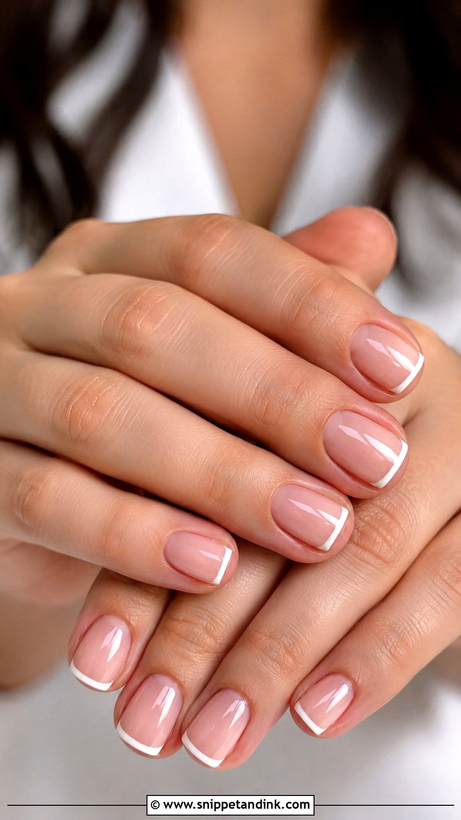 White Micro French Acrylic Bridesmaid Nails - Snippet and Ink - 20 Acrylic Bridesmaid Wedding Nails