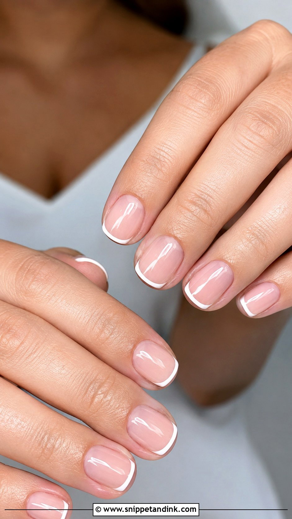 White Micro French Nails - Snippet and Ink - 30 Wedding Guest Nails Ideas