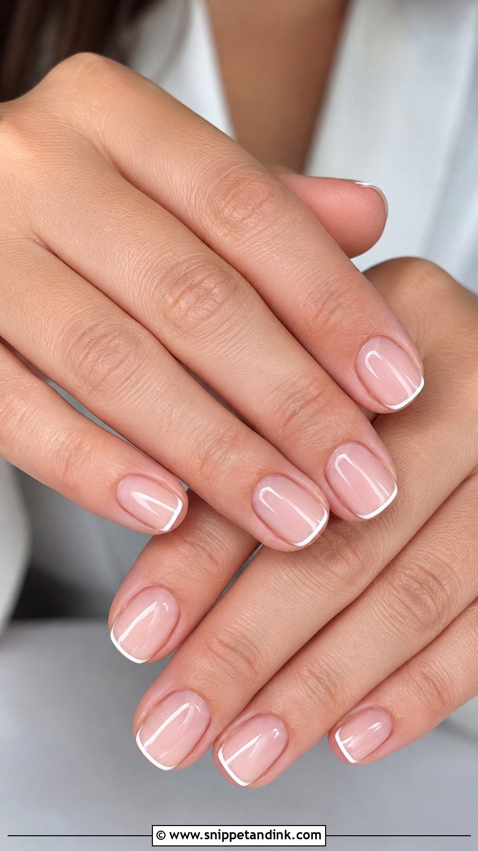 White Micro French Wedding Guest Nails - Snippet and Ink - 20 Classy Elegant Nails for Wedding Guest