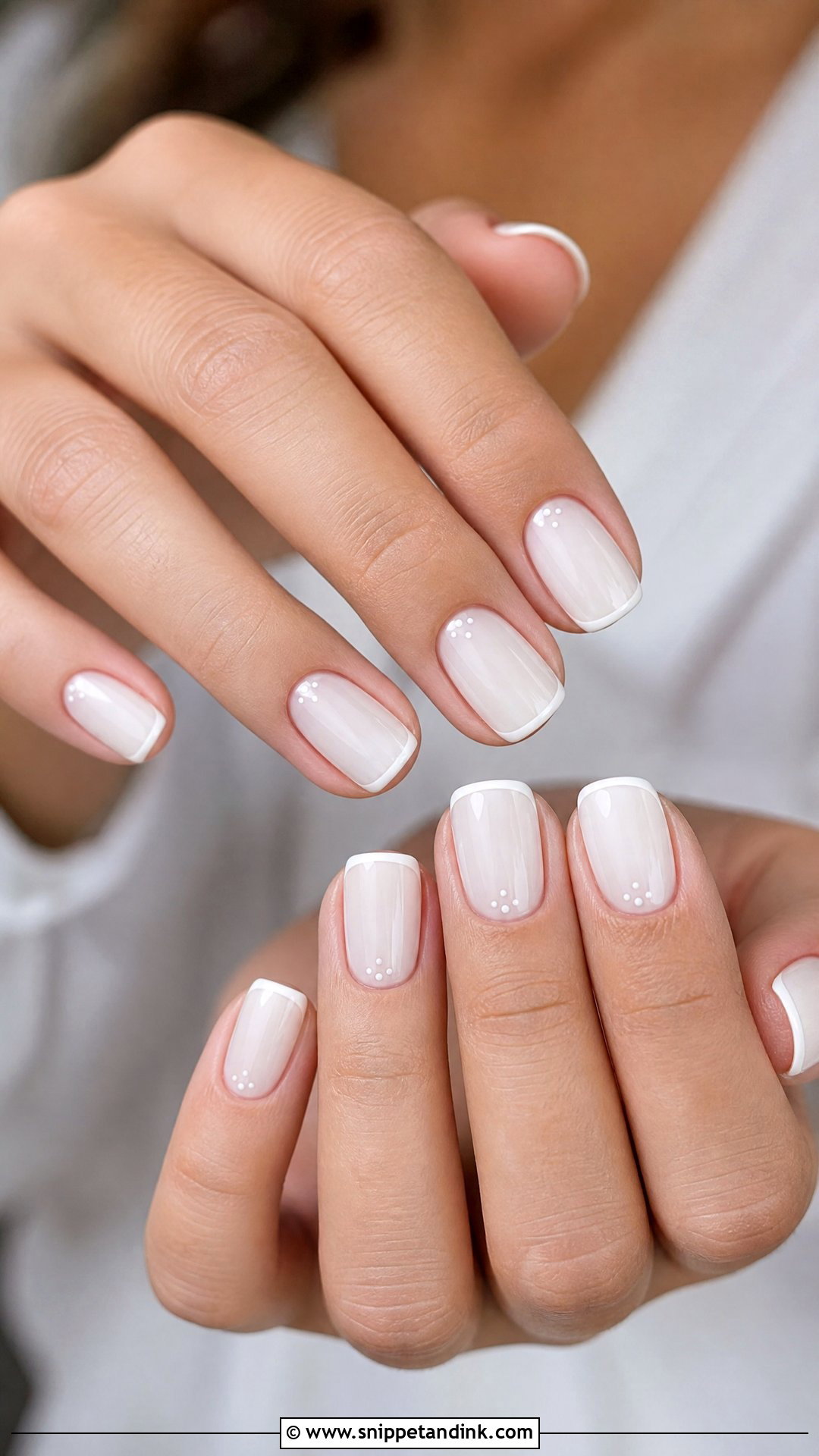 White Minimal Wedding Nails - Snippet and Ink - 25 Elegant White Wedding Nail Art Ideas