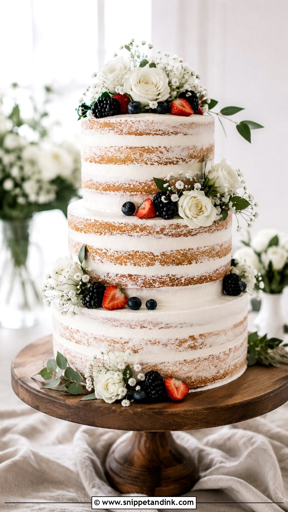 White Naked Wedding Cake Recipe - Snippet and Ink - 20 Moist White Wedding Cake Recipe
