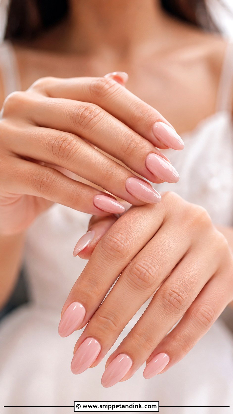 White Ombre Almond Wedding Nails - Snippet and Ink - 20 Almond Shape Wedding Nails Bride