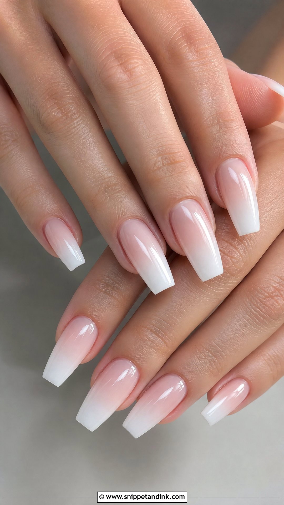 White Ombre Bridal Nails - Snippet and Ink - 25 Bridal Wedding Day Nails for Bride