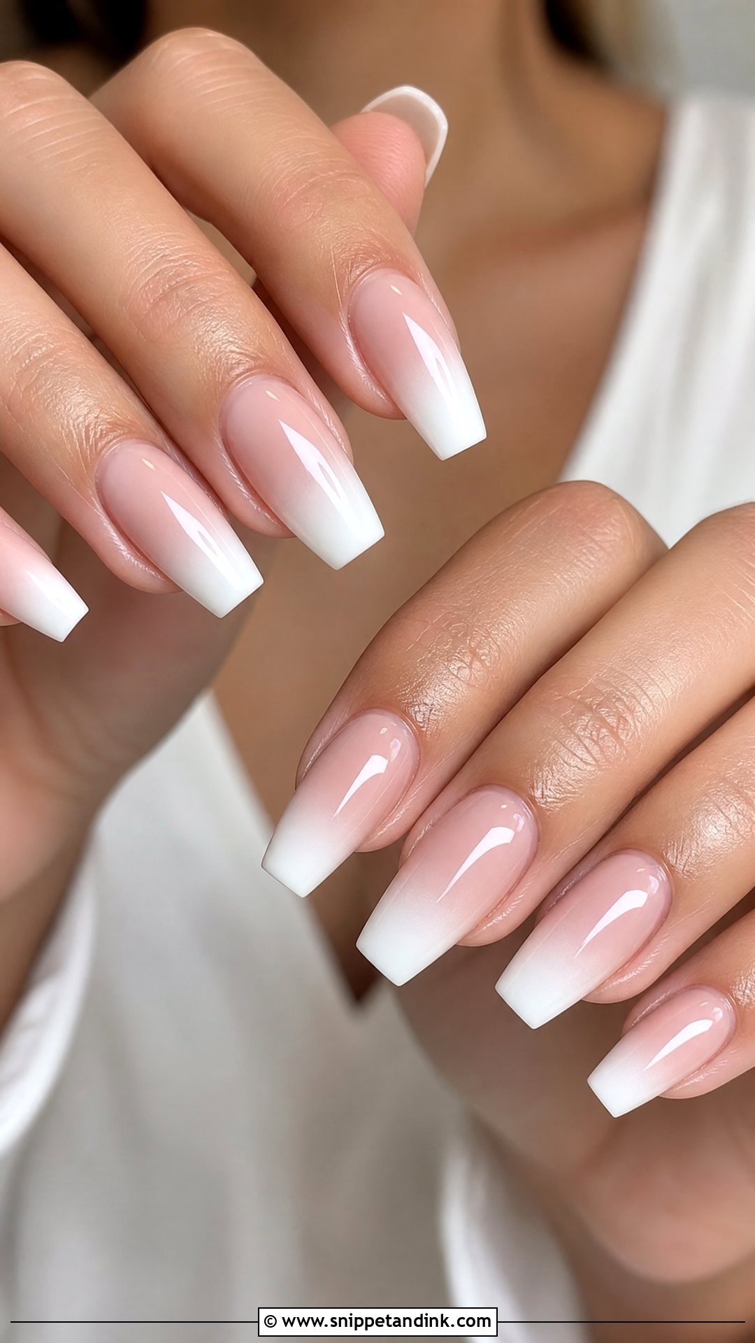 White Ombre Bridal Nails - Snippet and Ink - 25 White Bridal Nails