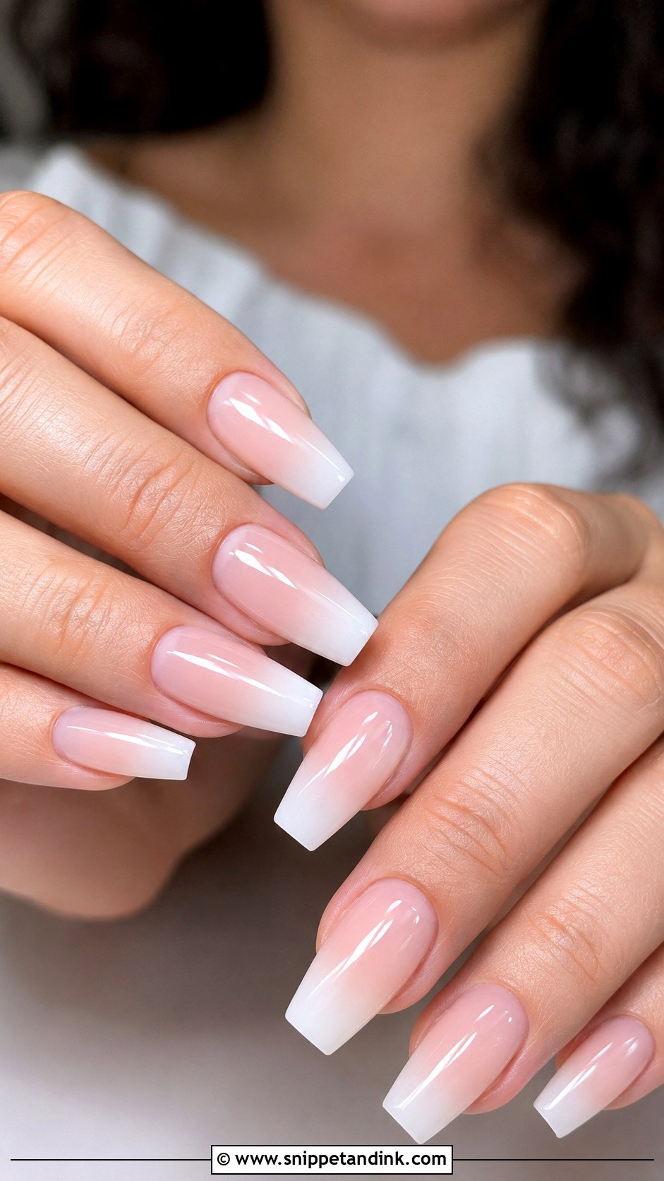 White Ombre Bridal Nails - Snippet and Ink - 20 Bridal Nail Inspo 2025 Ideas