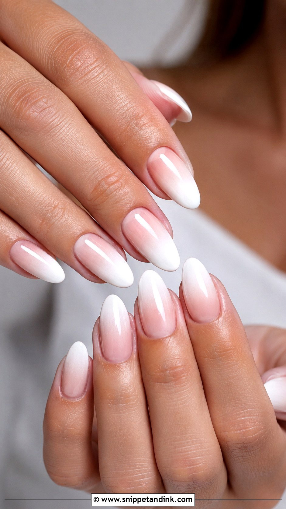 White Ombre Bridal Nails - Snippet and Ink - 20 White Bridal Wedding Nails