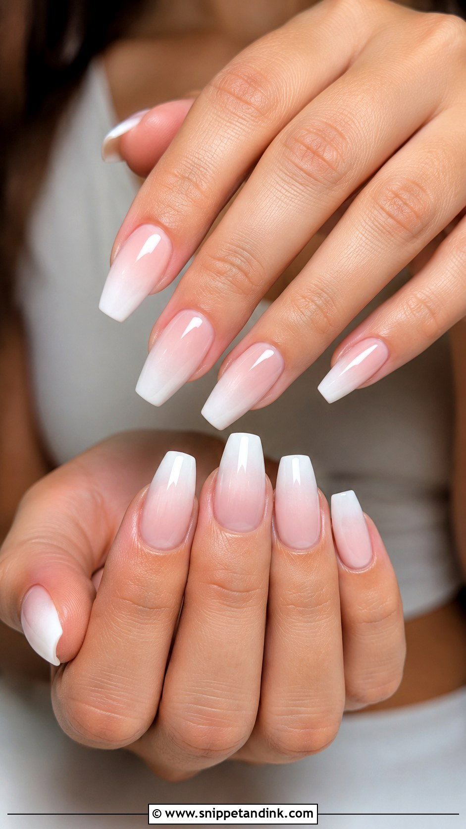 White Ombre Bridal Nails - Snippet and Ink - 20 White Nails for the Bride Wedding