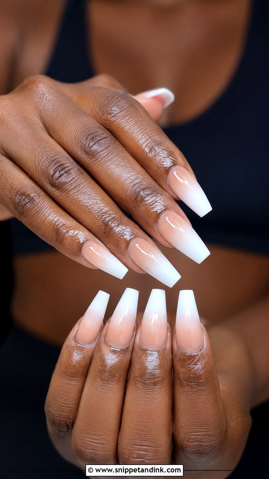 White Ombre Bridal Nails For Black Women - Snippet and Ink - 20 Bridal Nails Black Women