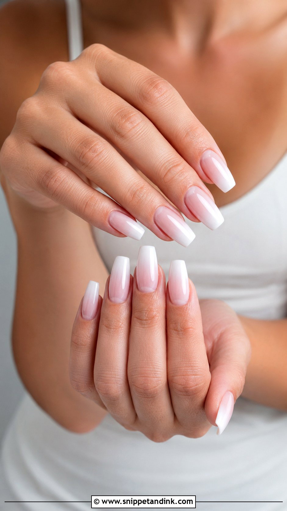 White Ombre Bridal Nails - Snippet and Ink - 20 Bridal Nail Design Ideas