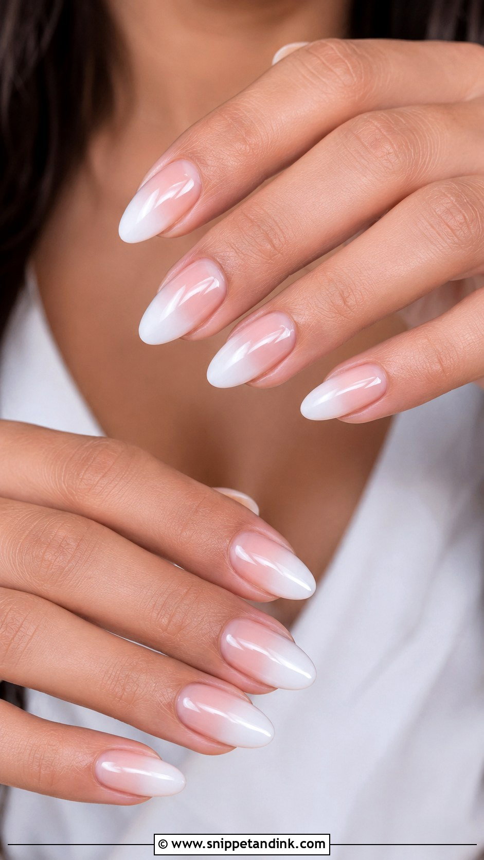 White Ombre Engagement Nails - Snippet and Ink - 30 Nails for Engagement