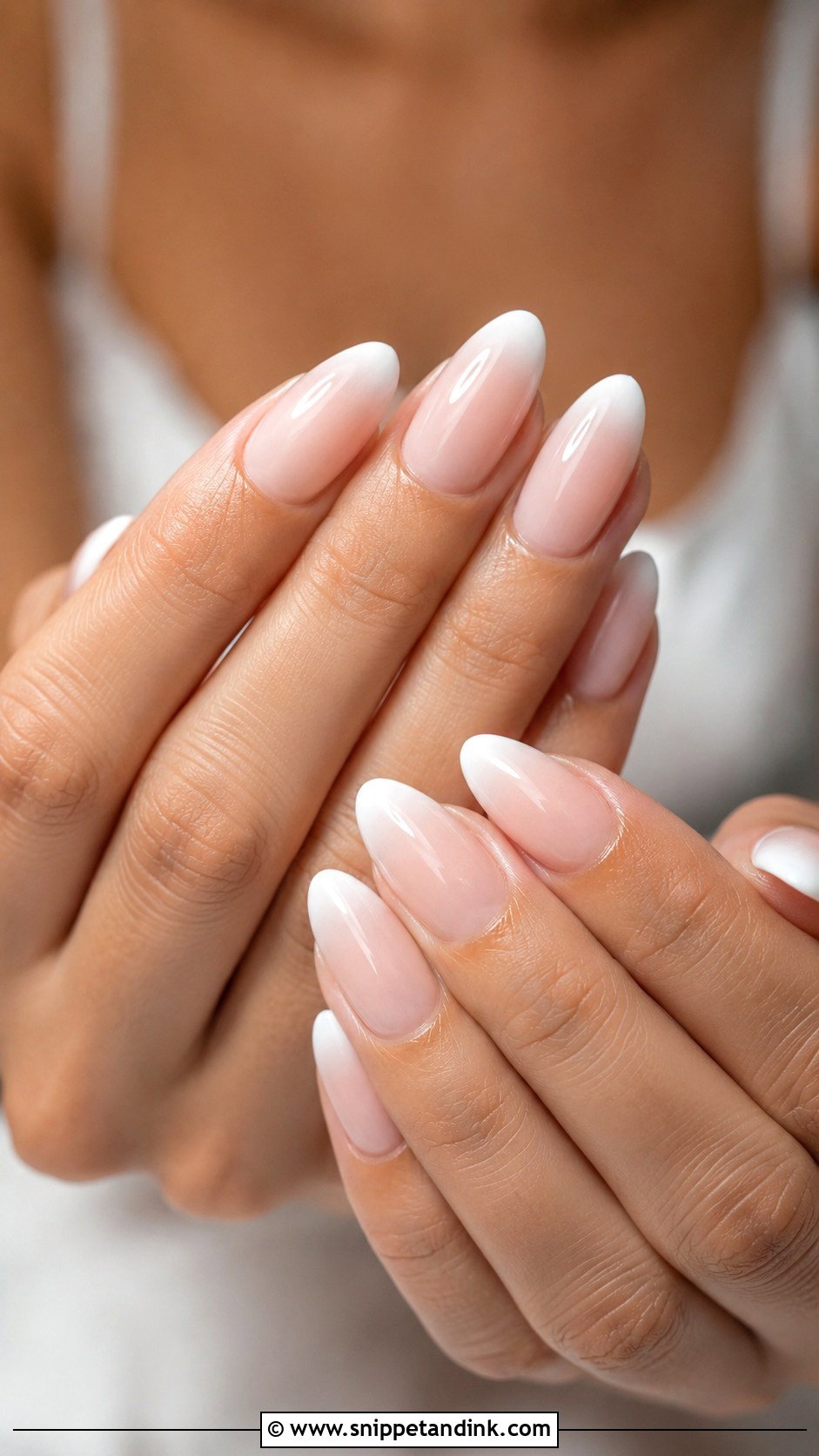 White Ombre Wedding Nails - Snippet and Ink - 20 Wedding Nails Design the Bride